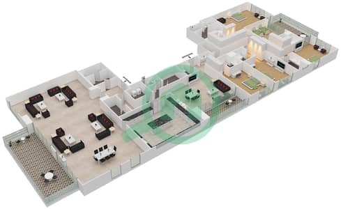 The Palladium - 5 Bed Apartments Unit 2 Floor plan