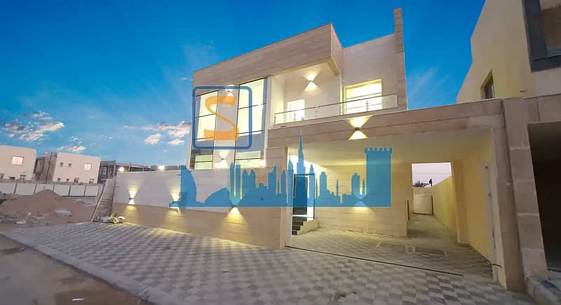 Directly on the asphalt street Villa the latest and finest designs Spanish floors and the head of the tent Directly opposite the Rahmaniyah neighborhood