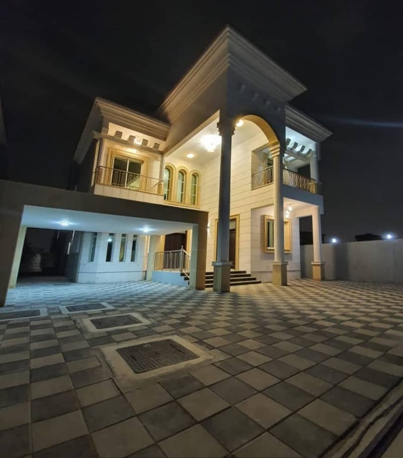 A personal finishing villa of the best designs in the Emirate of Ajman, Al Rawda area without down payment and very close to the asphalt street with freehold ownership of life for all nationalities