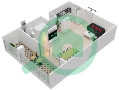 Генезис от Мераки - Апартамент Студия планировка Единица измерения 15 FLOOR 1