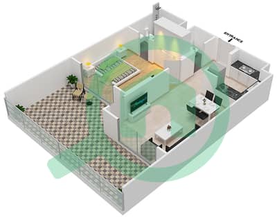 Genesis By Meraki - 1 Bedroom Apartment Unit 17 FLOOR 1 Floor plan