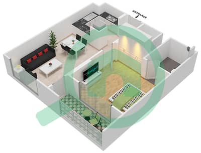 Genesis By Meraki - 1 Bedroom Apartment Unit 1 FLOOR 10 Floor plan