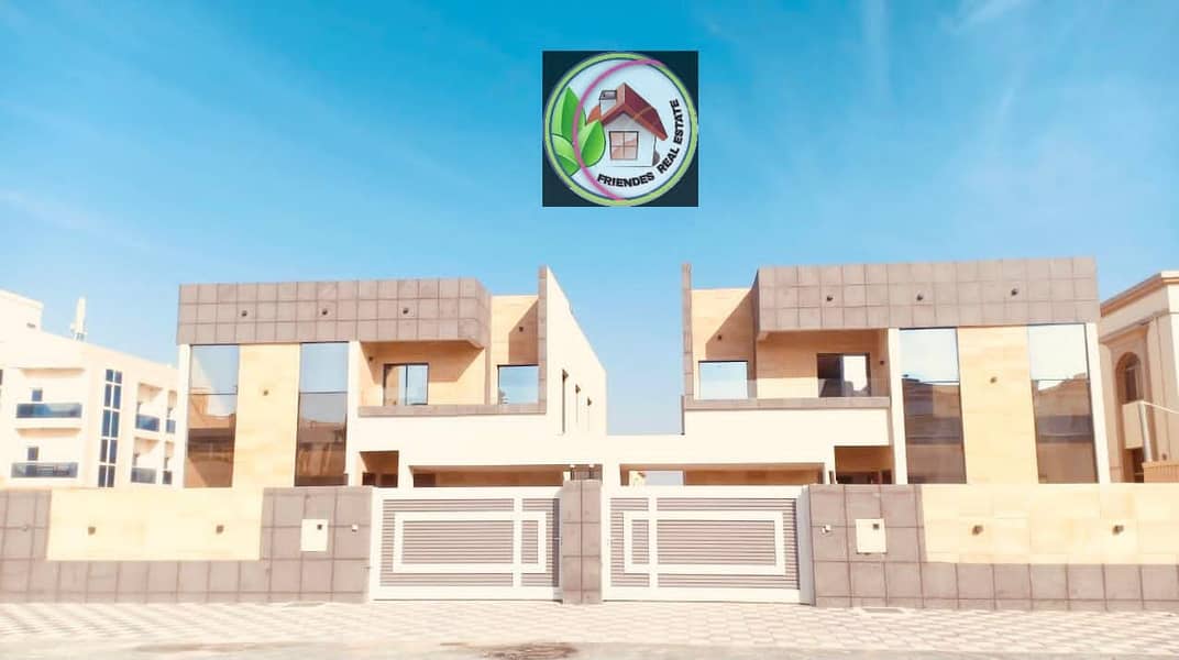Villa for sale in Ajman, the Rawda area, two floors, modern design