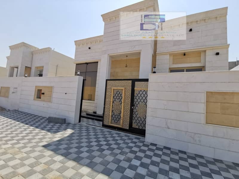 Villa for sale in Ajman, Al Zahia area, two floors, on a direct street, with the possibility of bank financing