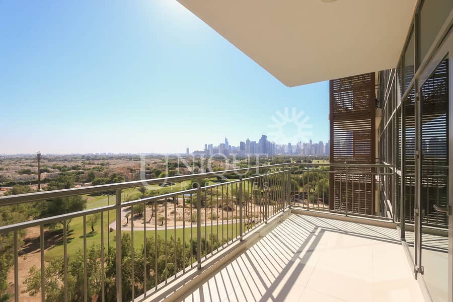 High Floor 2 Bed + Study with Golf Course View