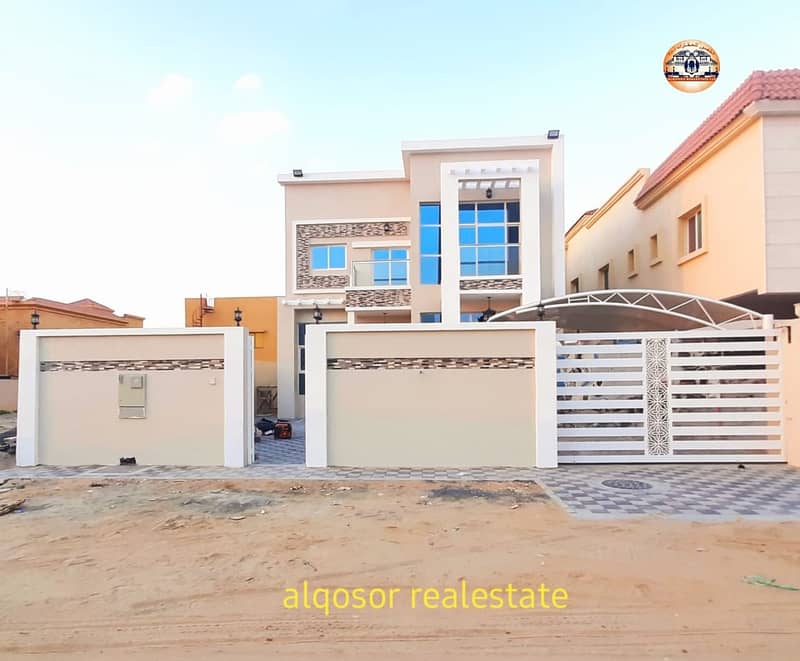 Villa for sale in Ajman, Al Rawda area, two floors, excellent location, near a mosque, with the possibility of bank financing