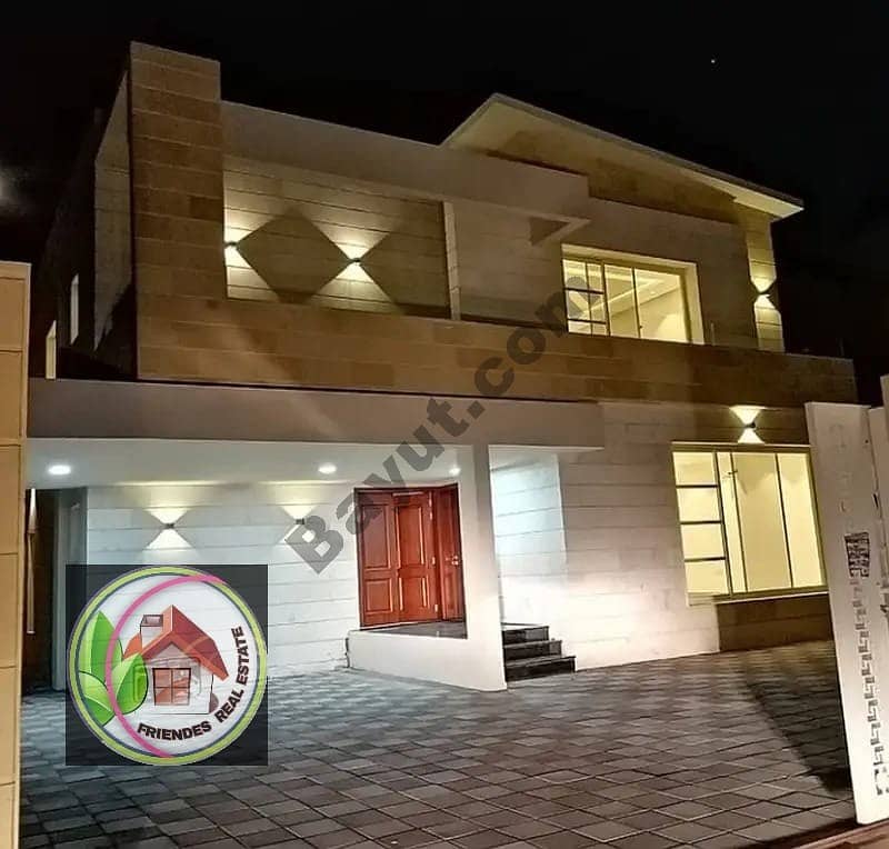 A new villa for sale in Ajman in the Jasmine area, behind the Hamidiya park, the corner of two laurel streets, at an attractive price for everyone