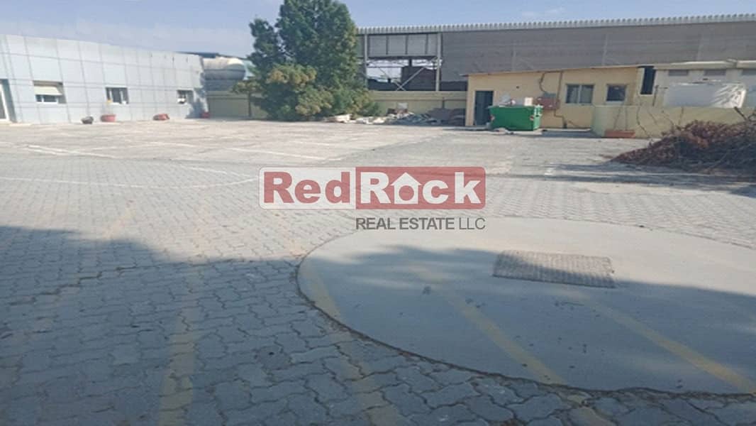 Independent Open Land with 12000 Sqf Warehouse in Al Quoz