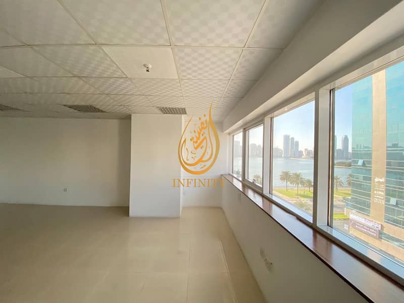 CHILLER AC FREE 1400 SQFT READY TO MOVE OFFICE IN 55K ONLY IN AL MAJAZ