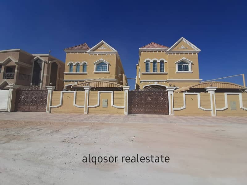 Villa for sale in Ajman, Al Mowaihat area, two floors, designing various finishes, with the possibility of bank financing