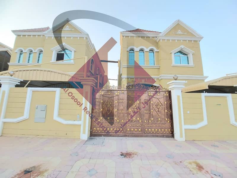 Villa for sale in Ajman, Al Mowaihat area, two floors, designing various finishes, with the possibility of bank financing