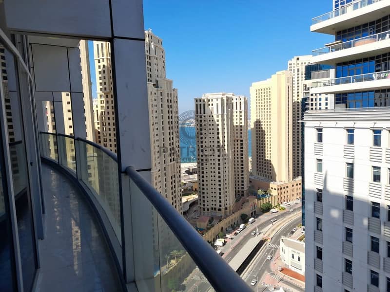 7 Marina view I Partial sea View I Road View I Unfurnished apartment for rent in Dubai Marina
