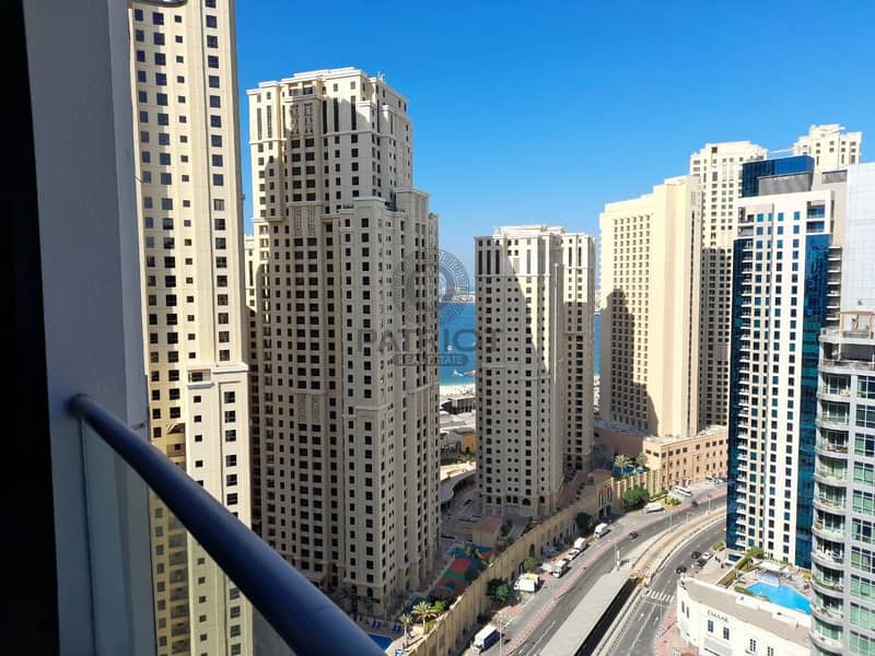 8 Marina view I Partial sea View I Road View I Unfurnished apartment for rent in Dubai Marina