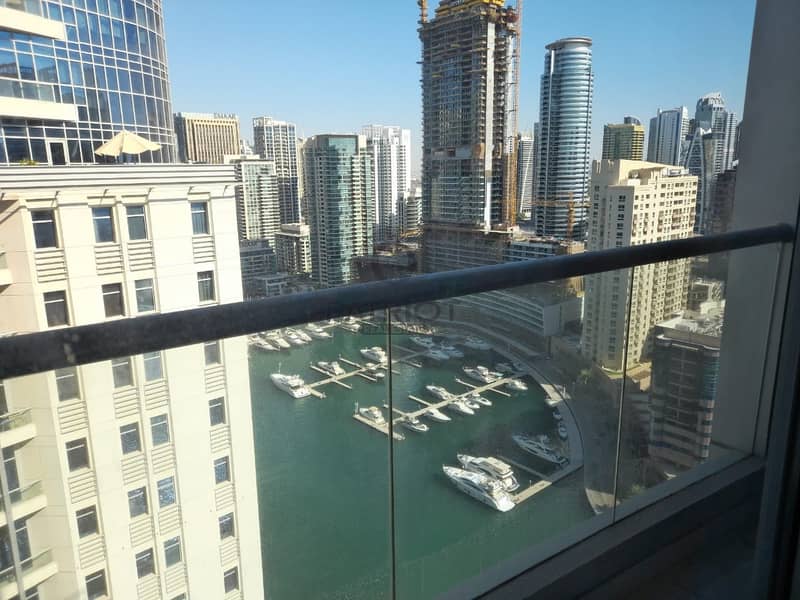 19 Marina view I Partial sea View I Road View I Unfurnished apartment for rent in Dubai Marina