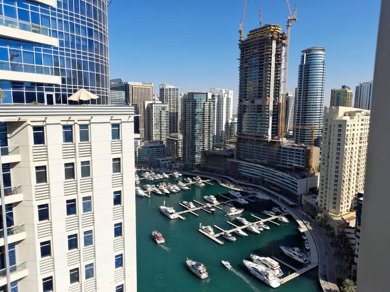 25 Marina view I Partial sea View I Road View I Unfurnished apartment for rent in Dubai Marina