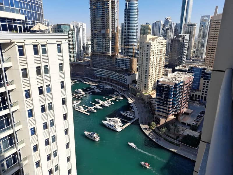 27 Marina view I Partial sea View I Road View I Unfurnished apartment for rent in Dubai Marina
