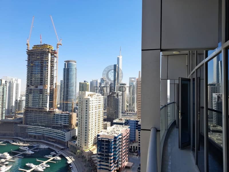 28 Marina view I Partial sea View I Road View I Unfurnished apartment for rent in Dubai Marina
