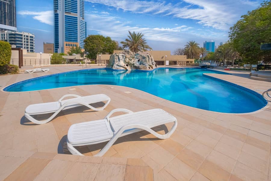 AED 1000 commission only | Private garden | Maid's room
