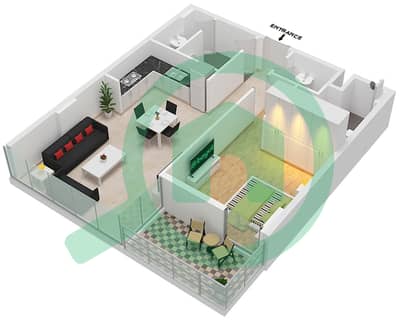 C1 - 1 Bedroom Apartment Type A Floor plan