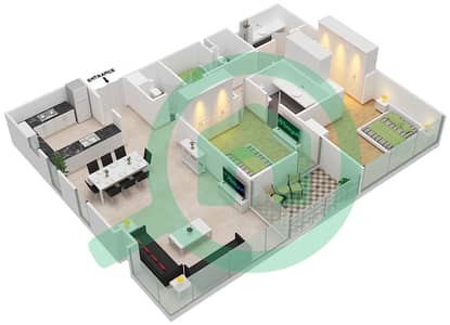 C2 - 2 Bedroom Apartment Type G Floor plan