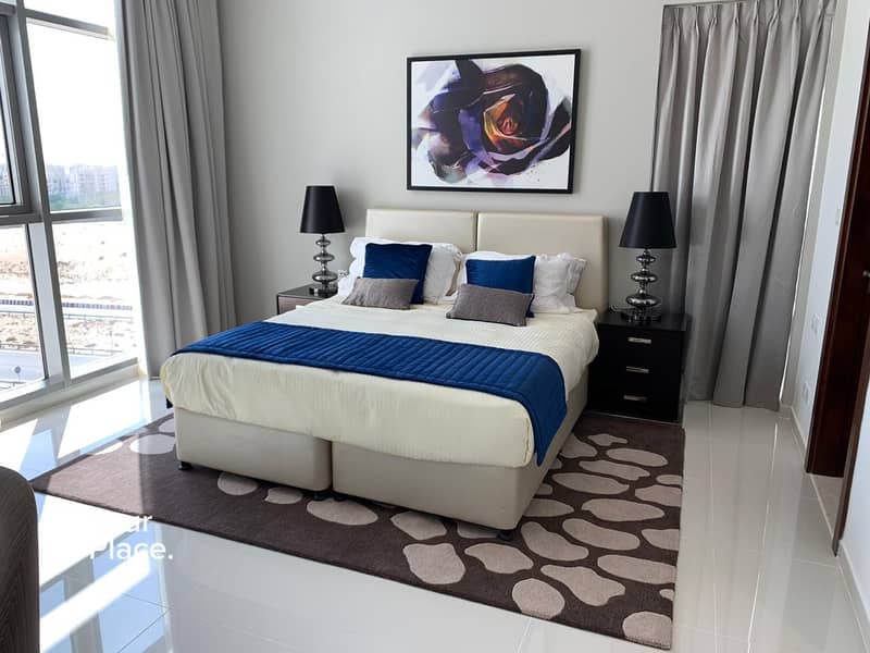 Corner Brand New Furnished 1bed in Damac Hills Corner Brand New Furnished 1bed in Damac Hills