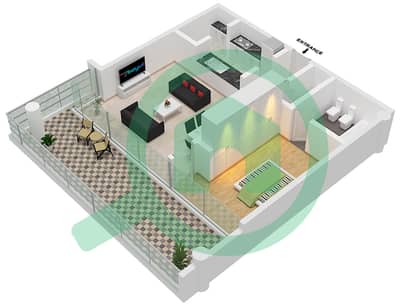 自由之家 - 1 卧室公寓类型B2戶型图