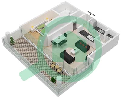 自由之家 - 1 卧室公寓类型B3戶型图