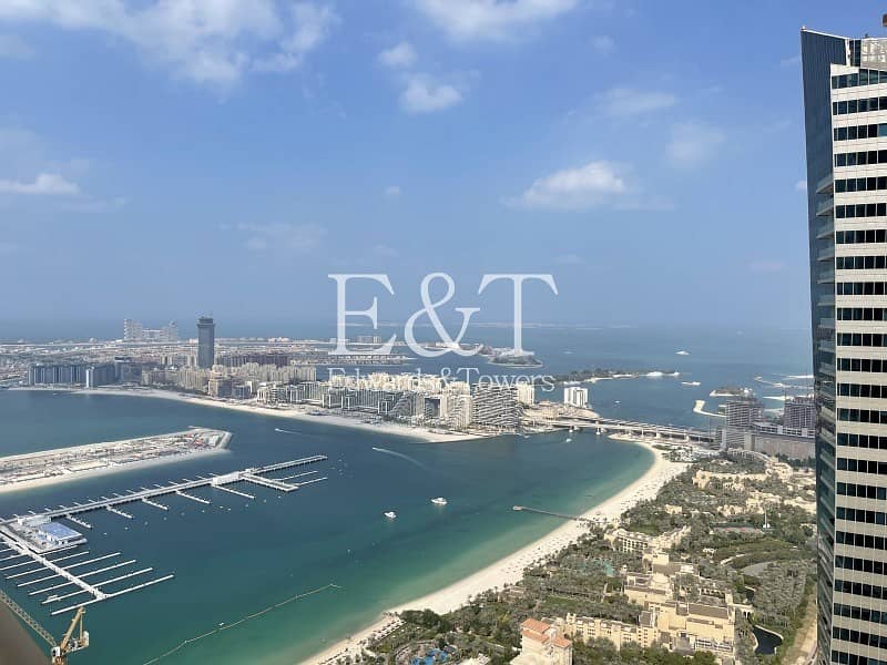 Above 70th floor| Spacious Sea View 3BR