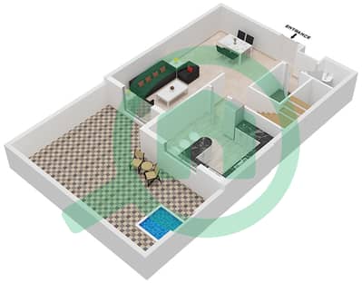 المخططات الطابقية لتصميم النموذج / الوحدة J/10 شقة 2 غرفة نوم - مون ريف