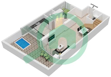 المخططات الطابقية لتصميم النموذج / الوحدة E/5 شقة 2 غرفة نوم - مون ريف