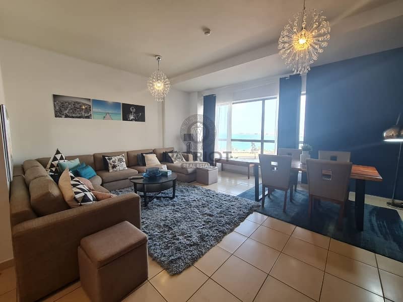 12 luxurious| Sea View Furnished 3 Beds+ Maid For Rent