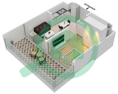 Рева Резиденции - Апартамент 1 Спальня планировка Единица измерения 1/FLOOR 1-16