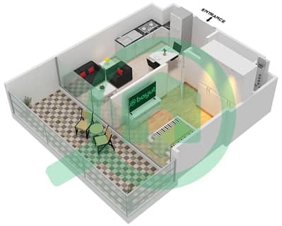 Рева Резиденции - Апартамент 1 Спальня планировка Единица измерения 12/FLOOR 1-16