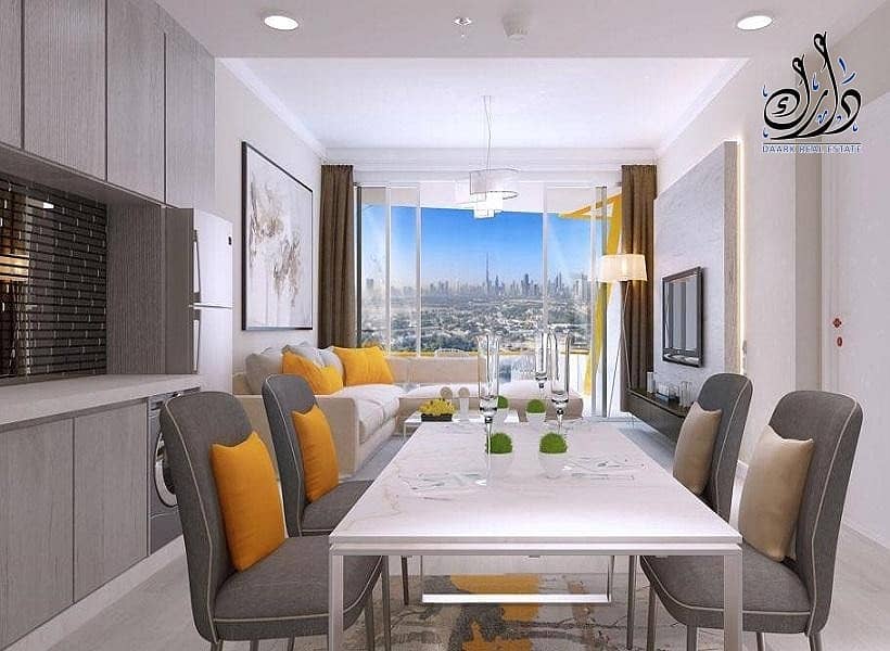 10 Apartment for sale with views of Khalifa Tower and the water canal in installments
