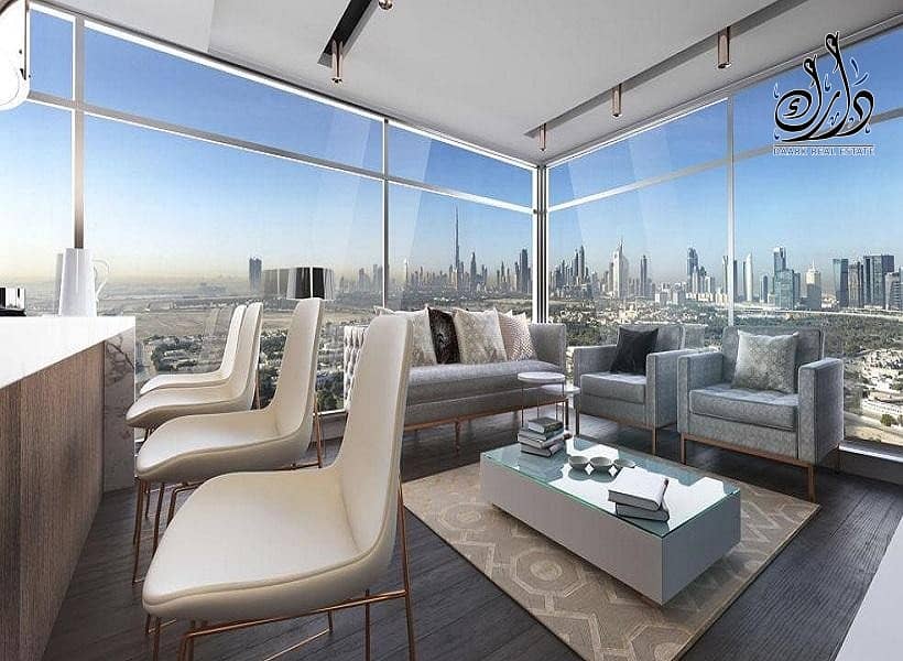 8 Apartment for sale with views of Khalifa Tower and the water canal in installments