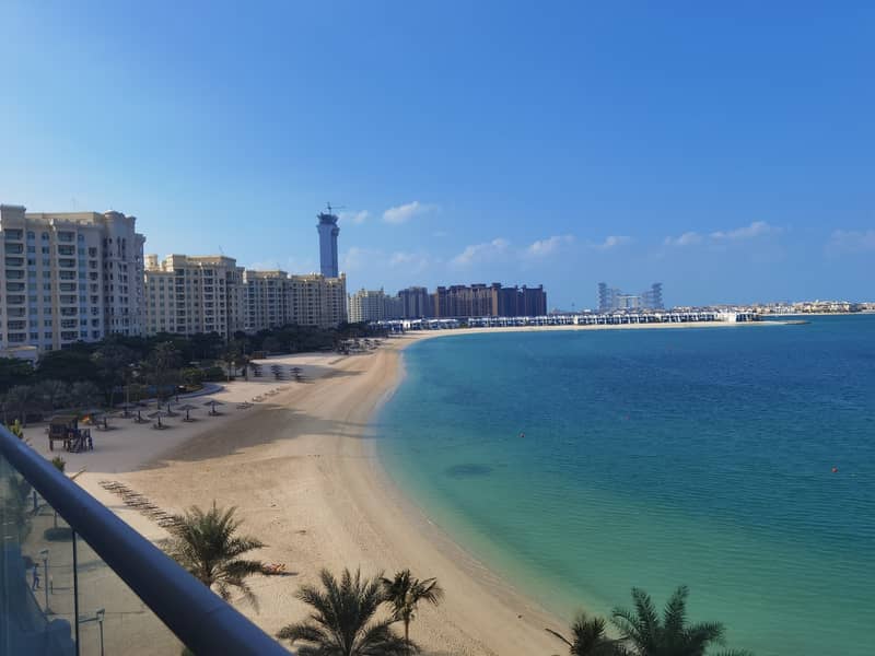 Amazing sea view large 2 bedroom+maid for rent in Azure residence
