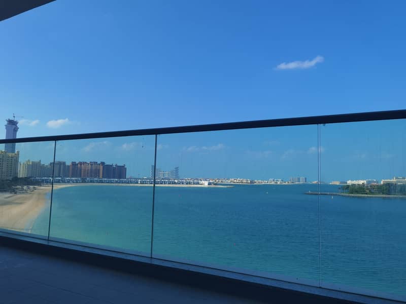 5 Amazing sea view large 2 bedroom+maid for rent in Azure residence
