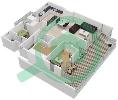 脉动联排别墅 - 3 卧室联排别墅类型／单位E/4戶型图