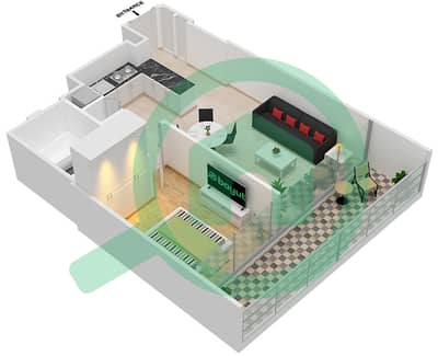 格兰德豪华私人社区 - 1 卧室公寓单位11 FLOOR  3戶型图