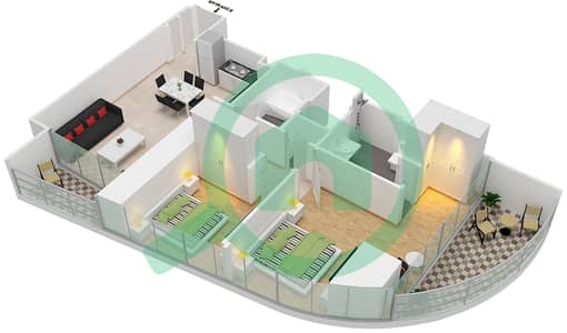 Grande - 2 Bedroom Apartment Unit 3 FLOOR 1 Floor plan