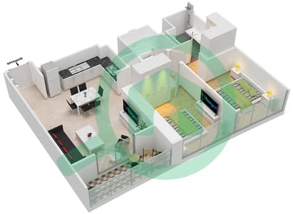 Grande - 2 Bedroom Apartment Unit 6 FLOOR  3 Floor plan
