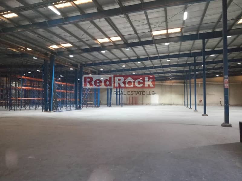 Semi Independent 50000 Sqf Warehouse with Loading Bay in Al Quoz