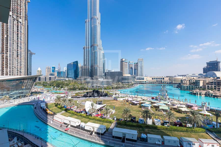 Best Apt w/ Fountain & Burj Khalifa View