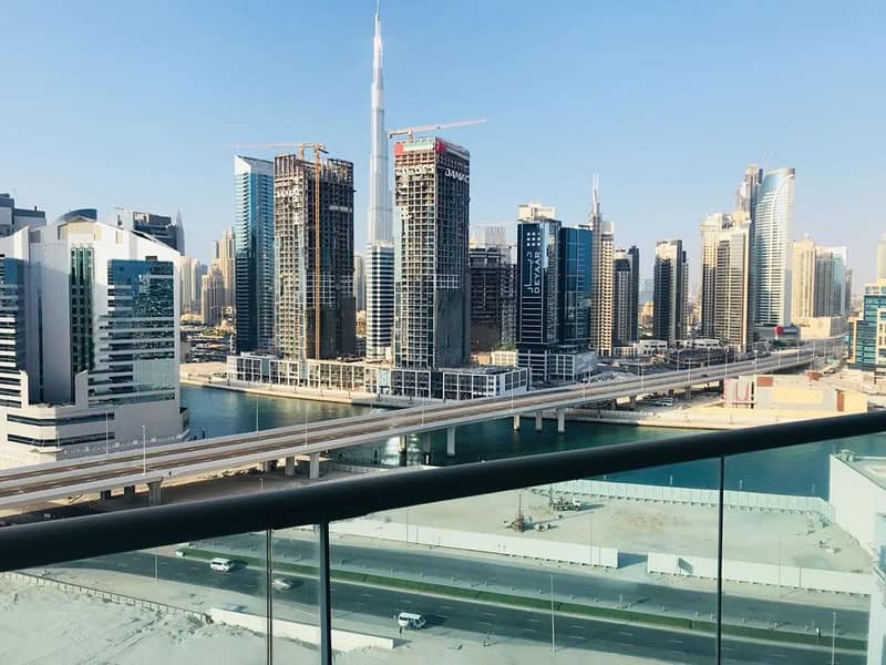 Burj Khalifa & Lake Views |  Large 1BR Apartment | High Floor | Safeer Tower 2, Business Bay