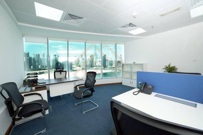 2 Office in DAMAC XL Tower Canal View For Rent. .