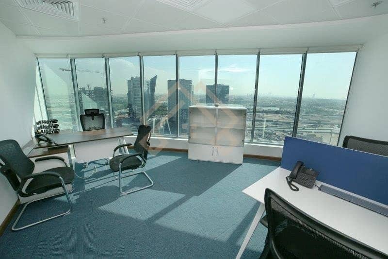 3 Office in DAMAC XL Tower Canal View For Rent. .