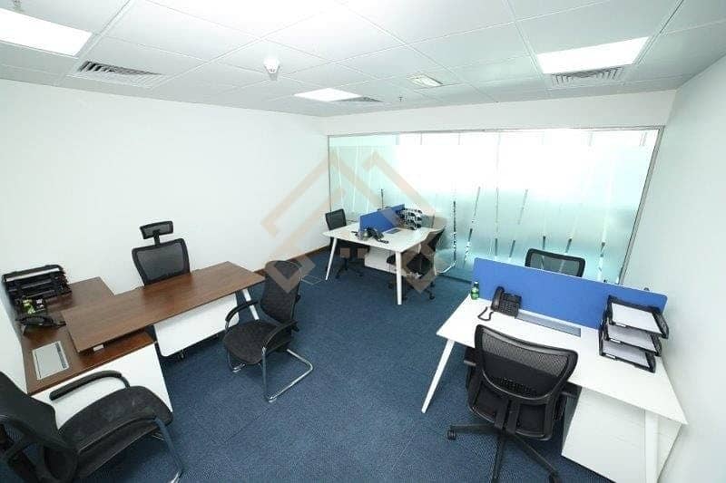 5 Office in DAMAC XL Tower Canal View For Rent. .