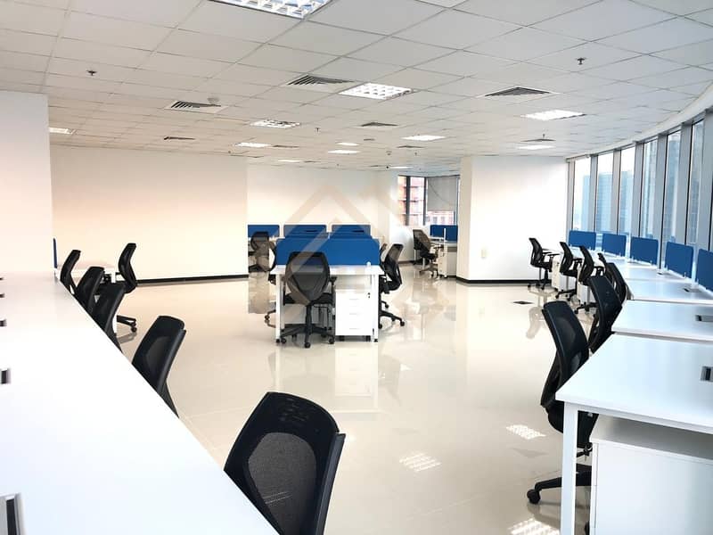 6 Office in DAMAC XL Tower Canal View For Rent. .