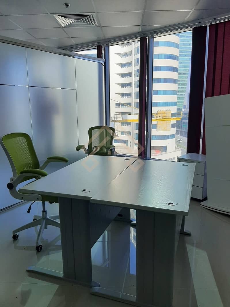 18 office for rent available with modern  view.