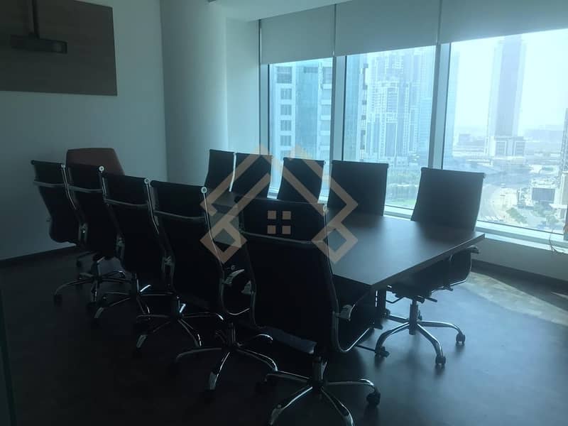 8 Fully Furnished  Offices Space Available for Rent.